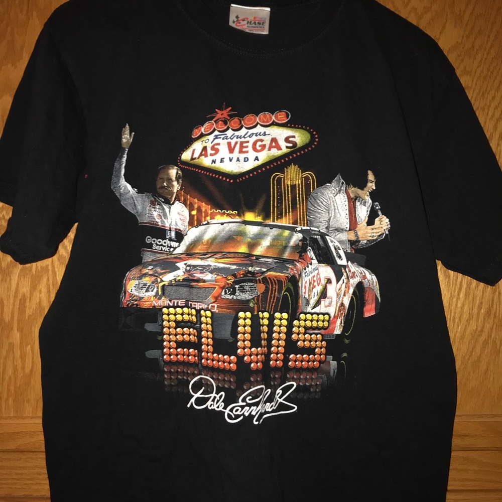 Vintage Elvis Dale Earnhardt NASCAR Las Vagas L